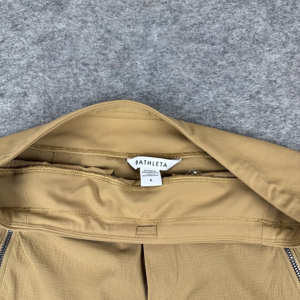 Athleta Trekkie North High Rise Joggers 28" Nylon Stretch Brown Womens 6 - Picture 5 of 14
